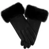 GANT CUIR AVEC FOURRURE