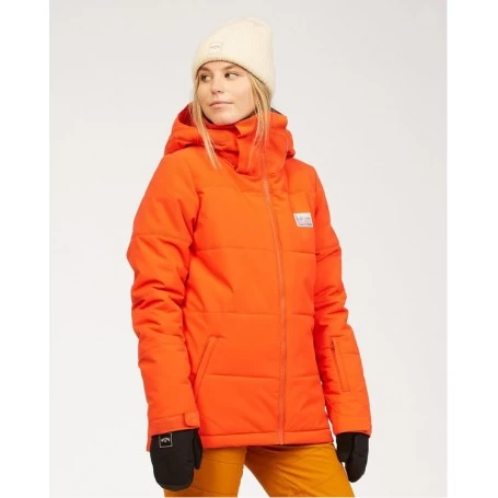 Doudoune De Ski BILLABONG Down Rider Orange Feu Femme – Image 4